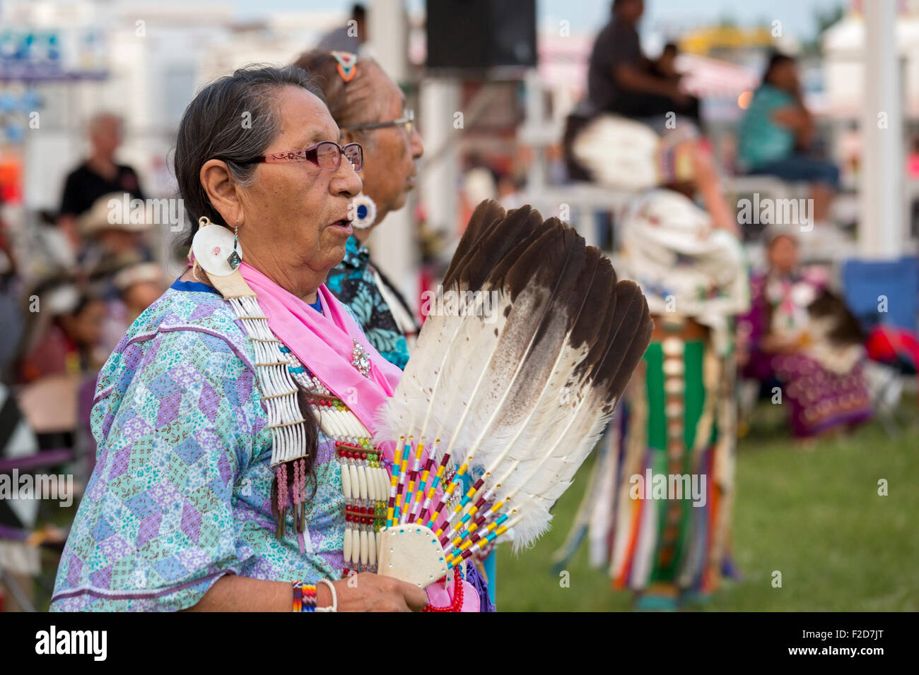 Rosebud Indian Reservation, Dakota du Sud - la tribu des Sioux de Rosebud (wacipi Powwow annuel). Banque D'Images