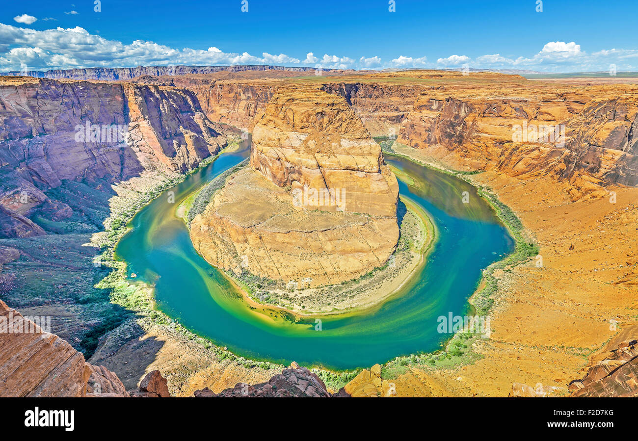 Horseshoe Bend, Colorado, Arizona, USA. Banque D'Images
