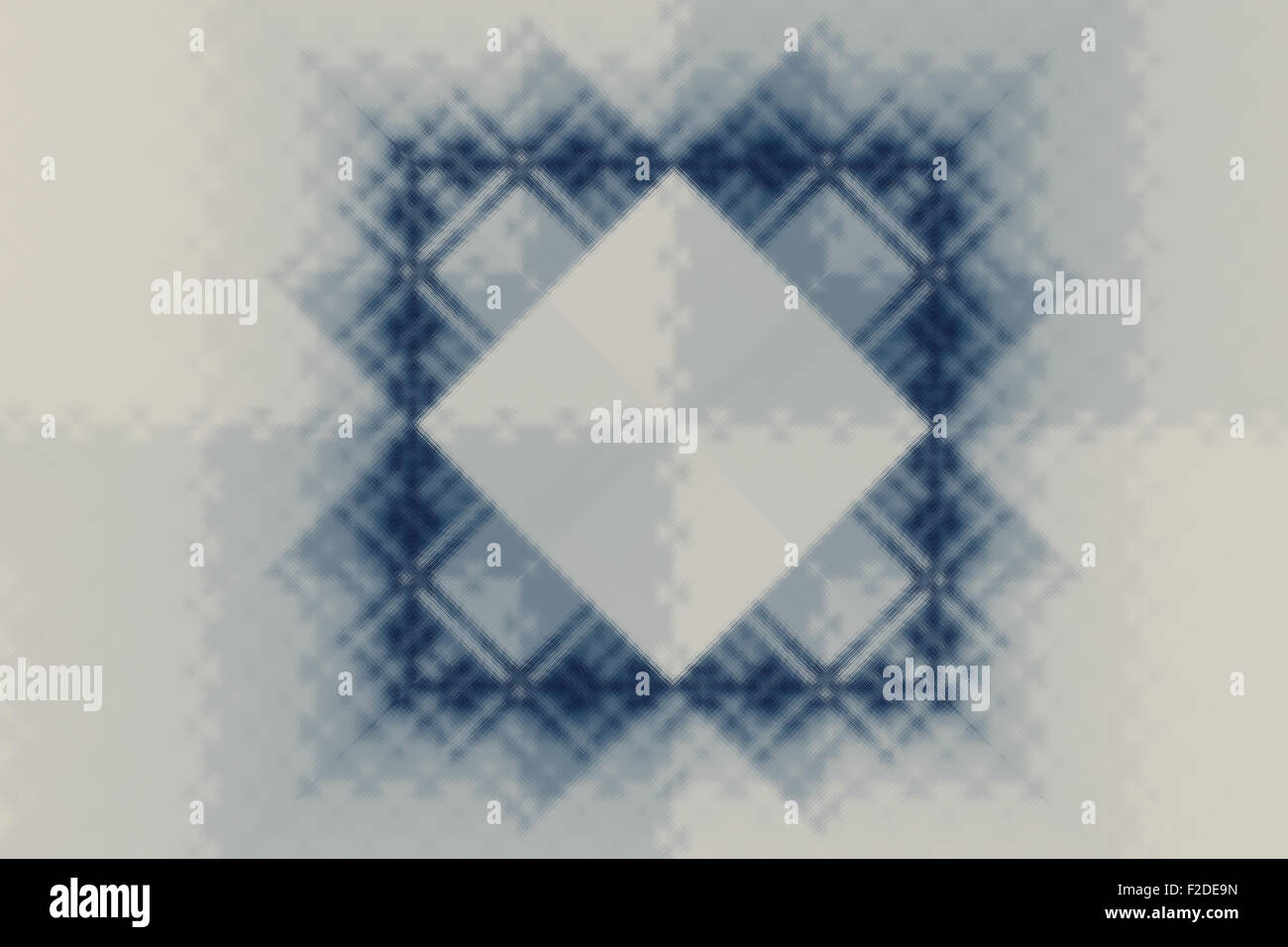 Résumé motif symétrique avec des carrés et des triangles. Verre translucide givré Banque D'Images