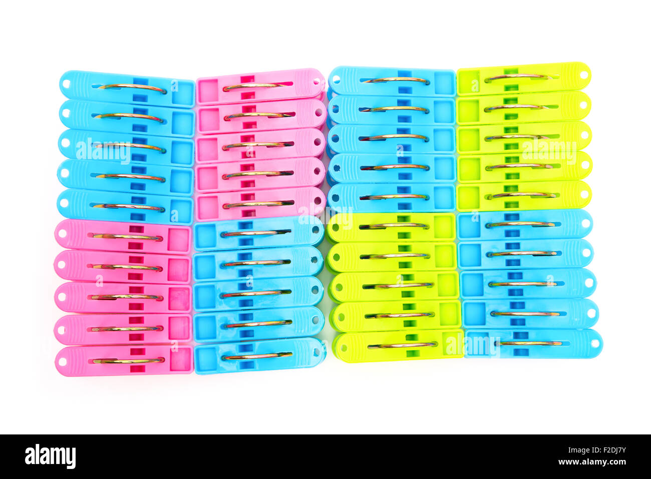 Beaucoup de linge sur un fond blanc Banque D'Images