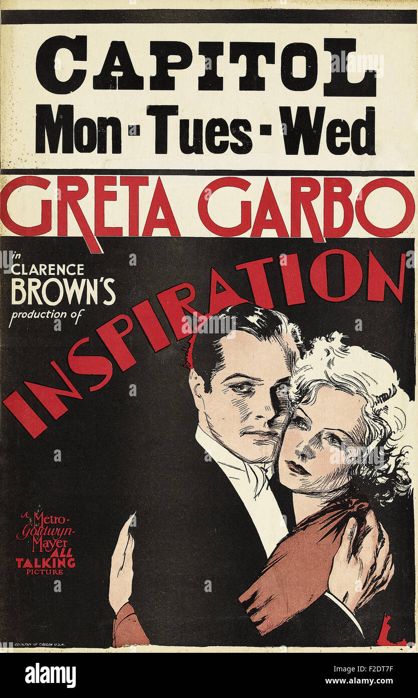 Inspiration (1931) 01 - l'affiche de film Banque D'Images
