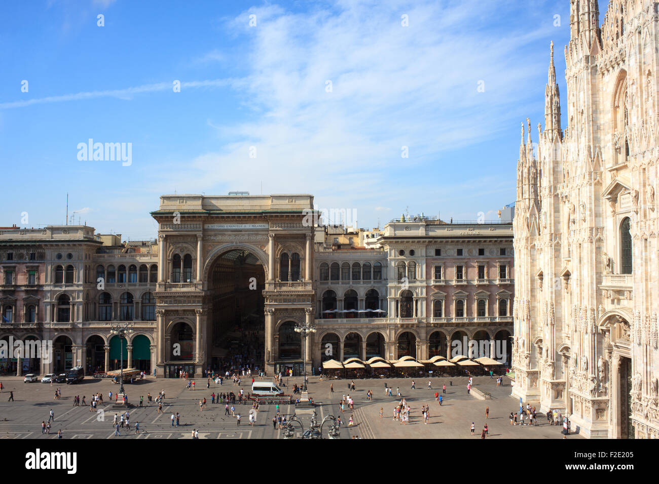 Galerie Vittorio Emanuele II à Milan - Italie Banque D'Images