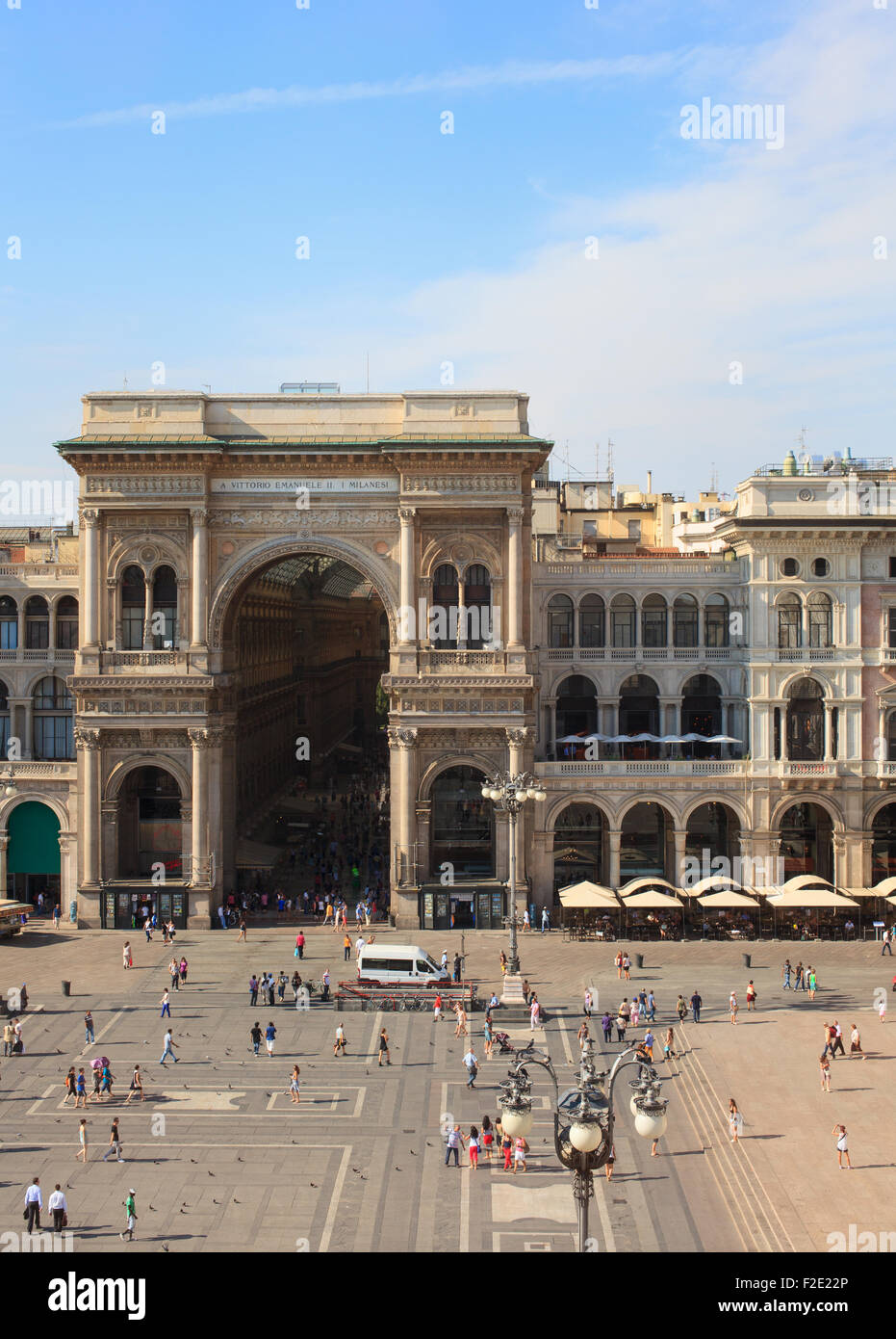 Galerie Vittorio Emanuele II à Milan - Italie Banque D'Images