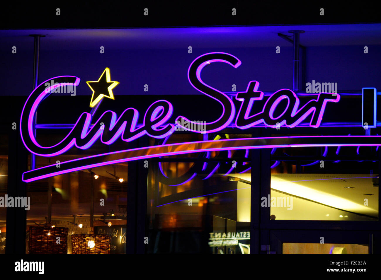 Novembre 2013 - BERLIN : marques : le logo de la chaîne de cinéma allemand Cine Star', Berlin. Banque D'Images