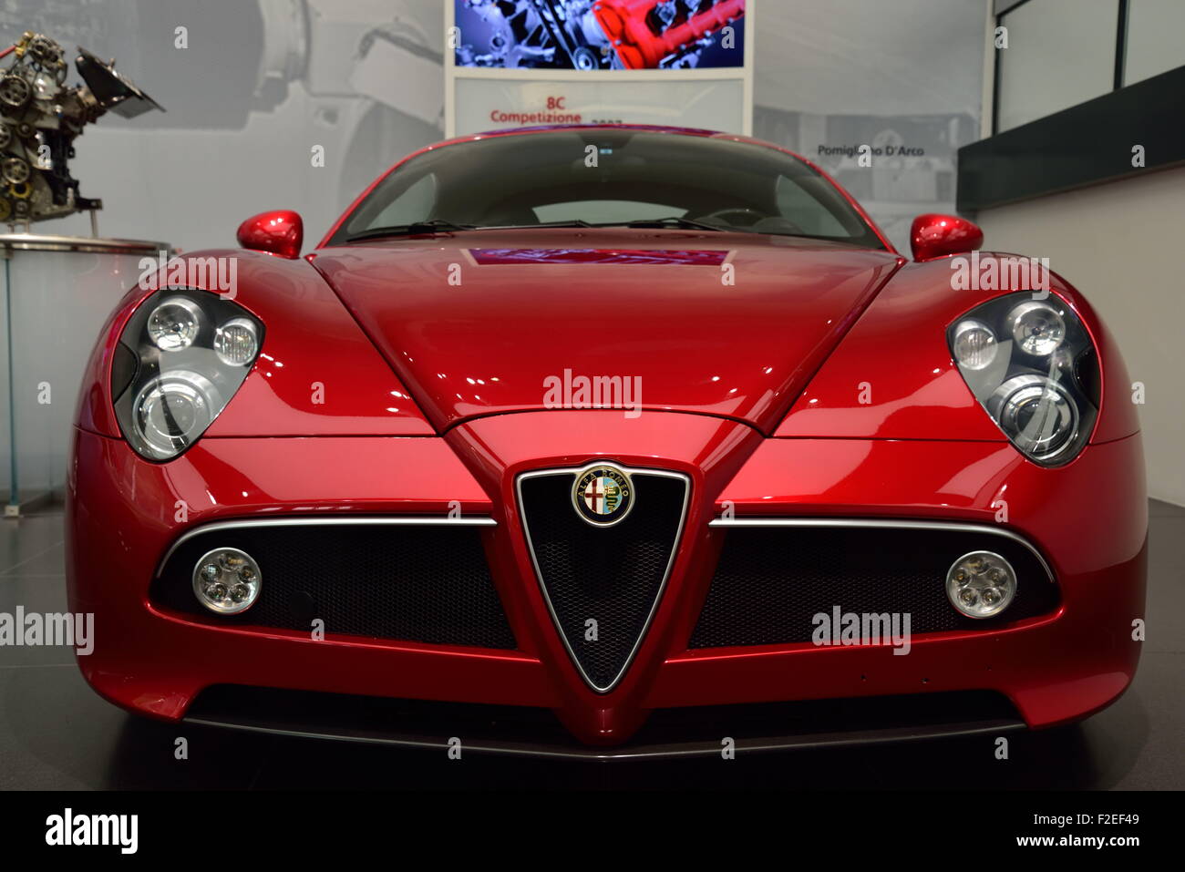 Alfa Romeo 8C Competizione au musée Alfa Romeo à Arese. Banque D'Images