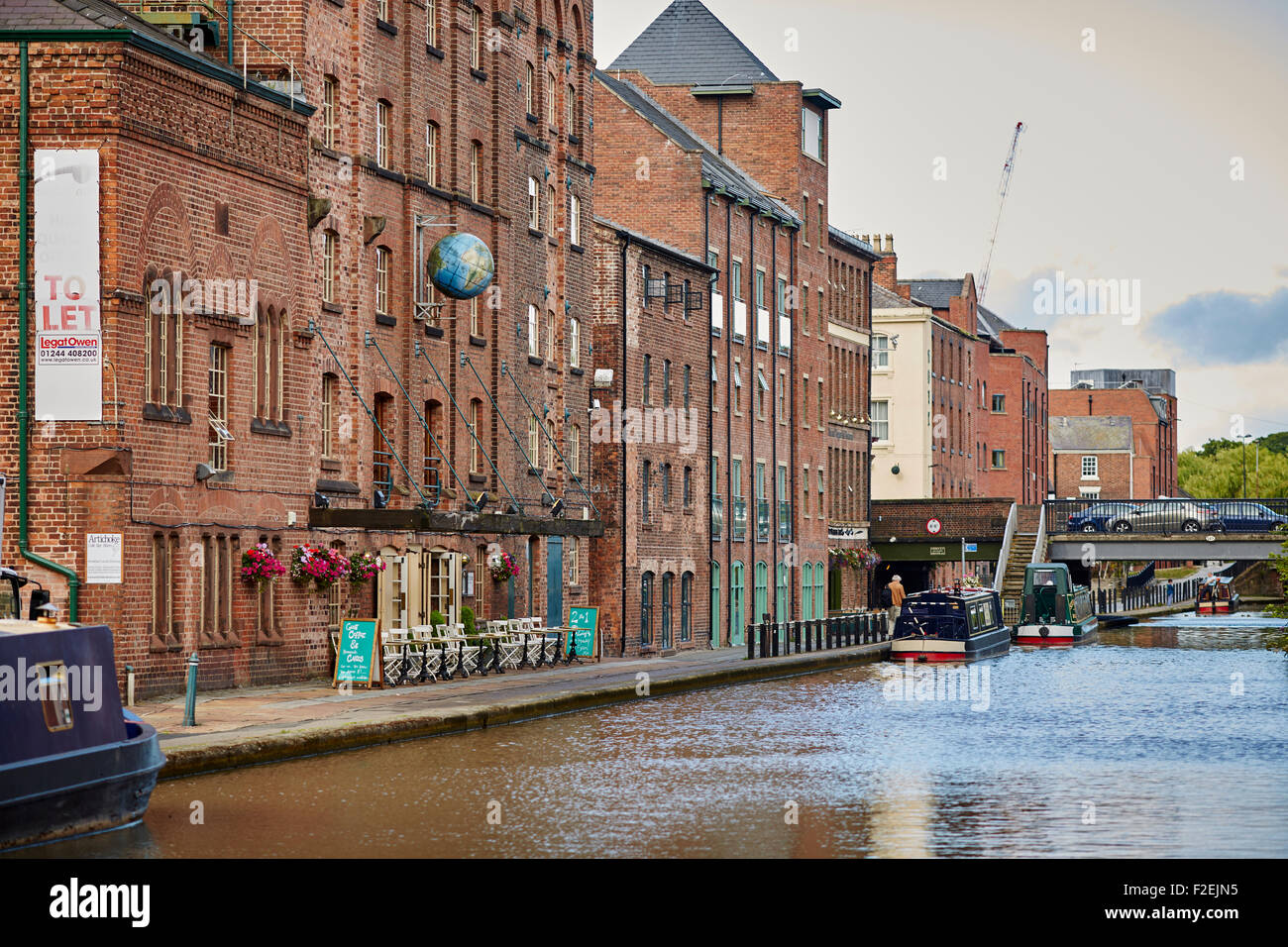 Chester moulins sur la vapeur rénovées du canal de Shropshire Union Mill UK Grande-bretagne British United Kingdom Europe European islan Banque D'Images
