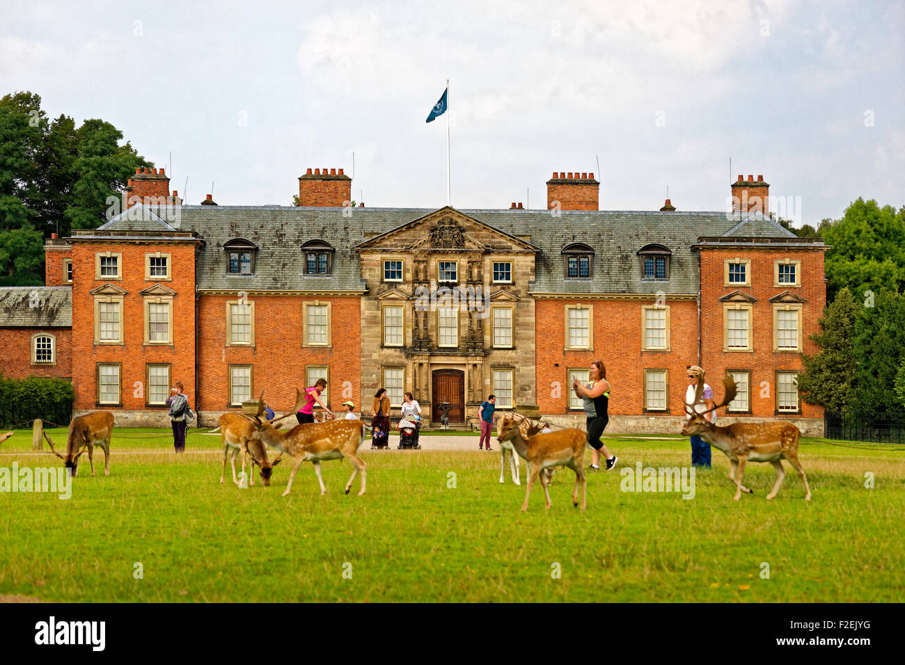 Dunham, Dunham Massey Hall Park, Altrincham, Cheshire. Le Grand Manchester. Ancien siège du seigneur de Stamford. Banque D'Images