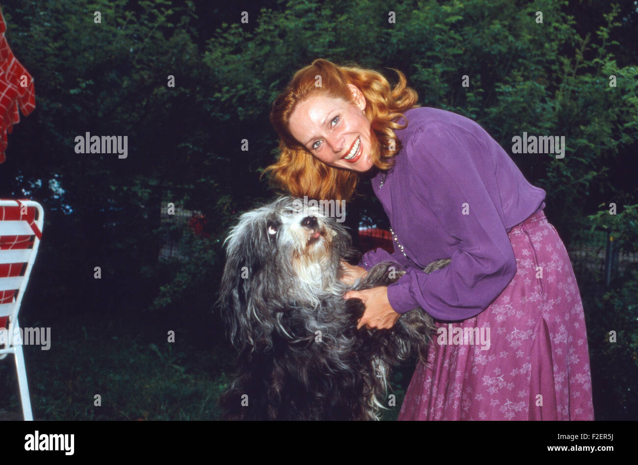 Deutsche Schauspielerin Viktoria Brams, Deutschland 1980 er Jahre. L'actrice allemande Viktoria Brams, l'Allemagne des années 1980. 24x36dia155 Banque D'Images