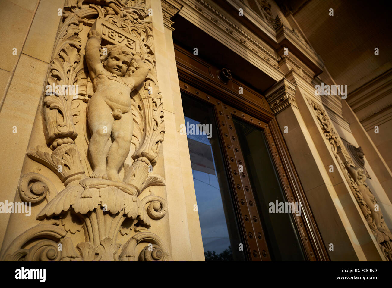 Hôtel de Ville de Bolton face à la Place Victoria à Bolton, Greater Manchester, Angleterre, a été construit entre 1866 et 1873 pour le comté B Banque D'Images
