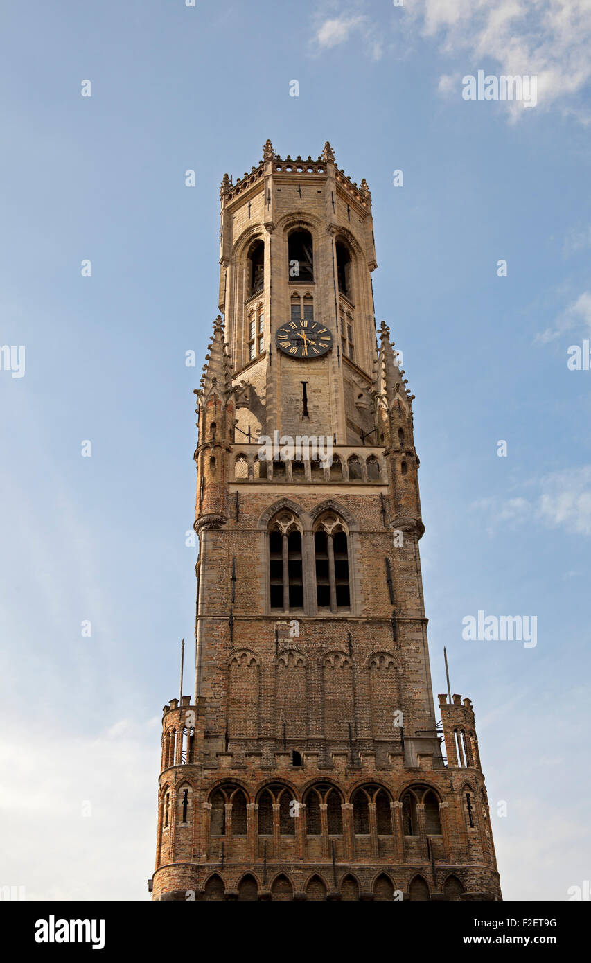 Tour Belfort Bruges Belgique Europe Banque D'Images