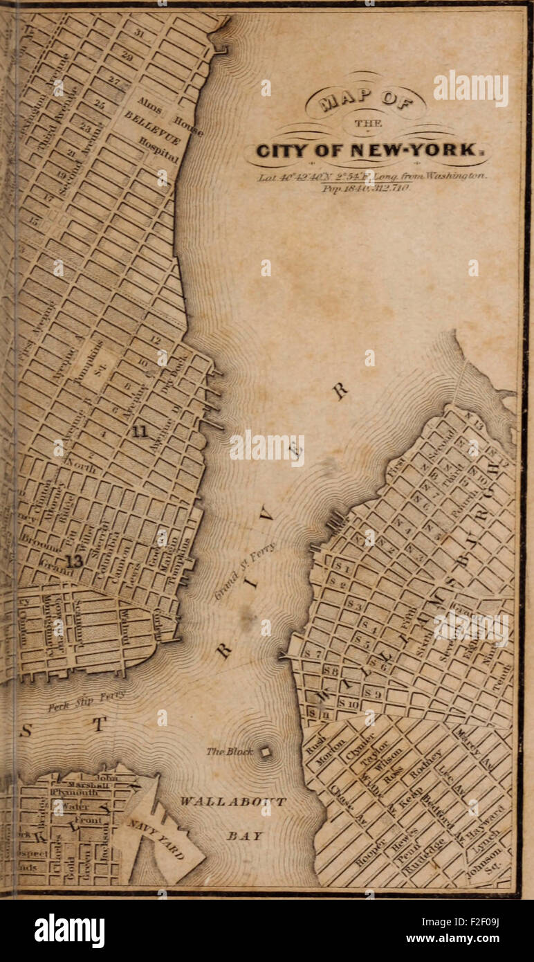 Cette publication de 1844 fournit un compte rendu vivant de la ville de New York au milieu du XIXe siècle, capturant la vie sociale, économique et culturelle de la ville. Il offre un aperçu du développement urbain, des transports et de la vie quotidienne dans une métropole en pleine croissance. Banque D'Images