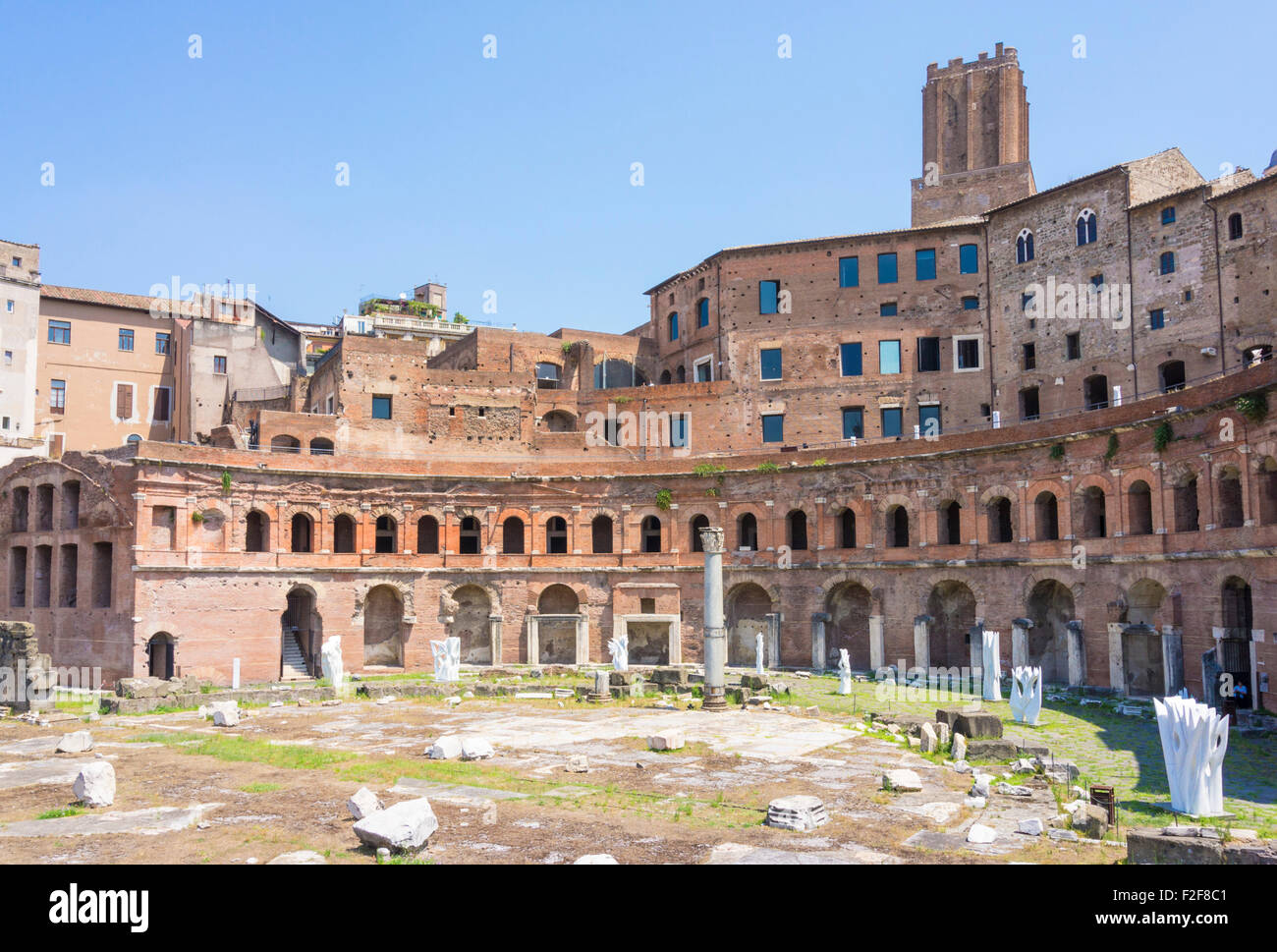 Marchés de Trajan forum est un grand complexe de ruines sur la Via dei Fori Imperiali dans la ville de Rome Italie Roma lazio eu Europe Banque D'Images