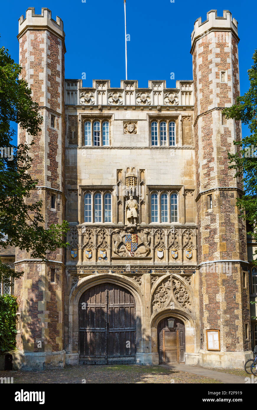 L'entrée de Trinity College, Cambridge, Cambridgeshire, Angleterre, RU Banque D'Images