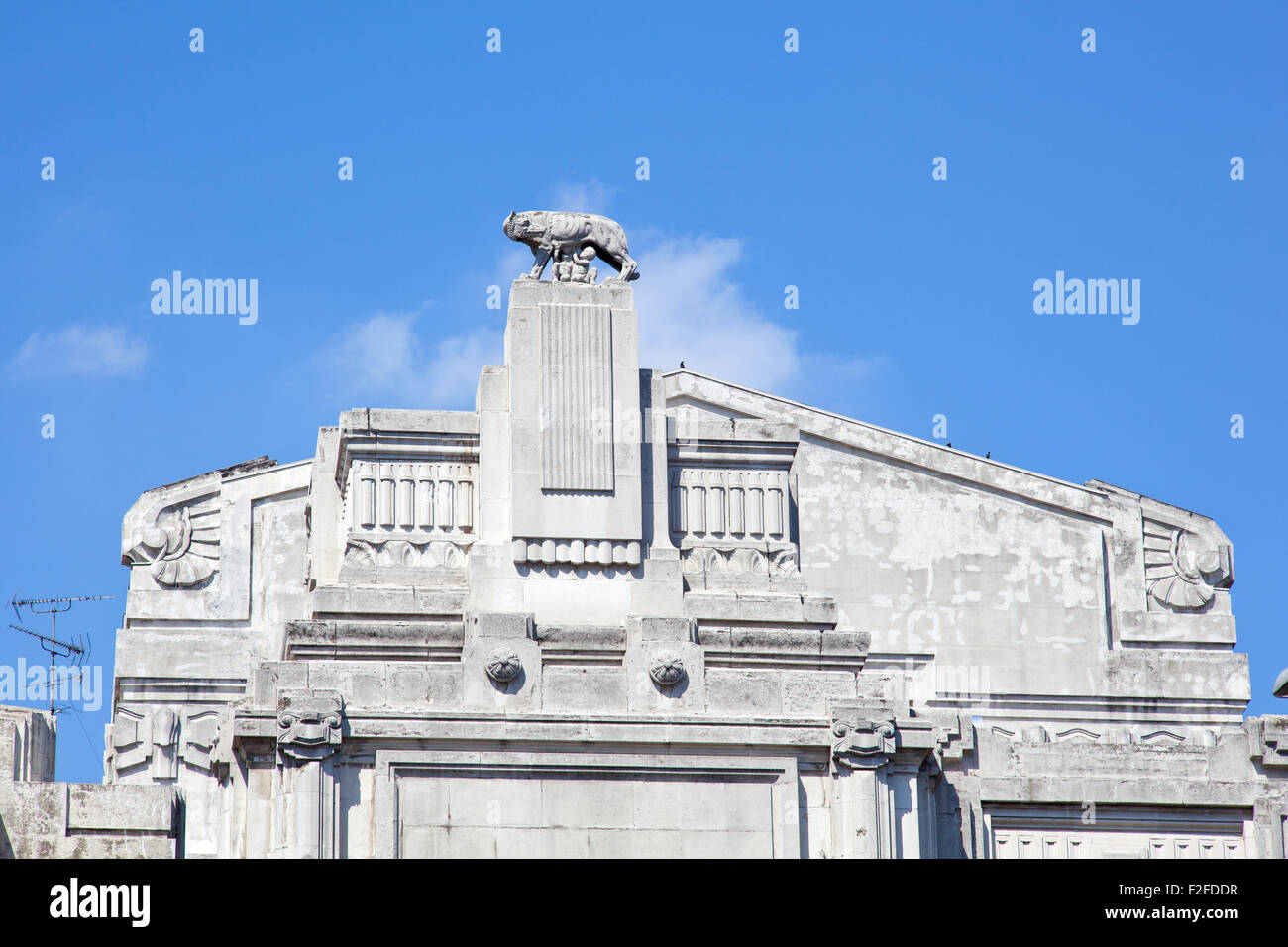 Vue de la gare centrale, Milan - Italie Banque D'Images