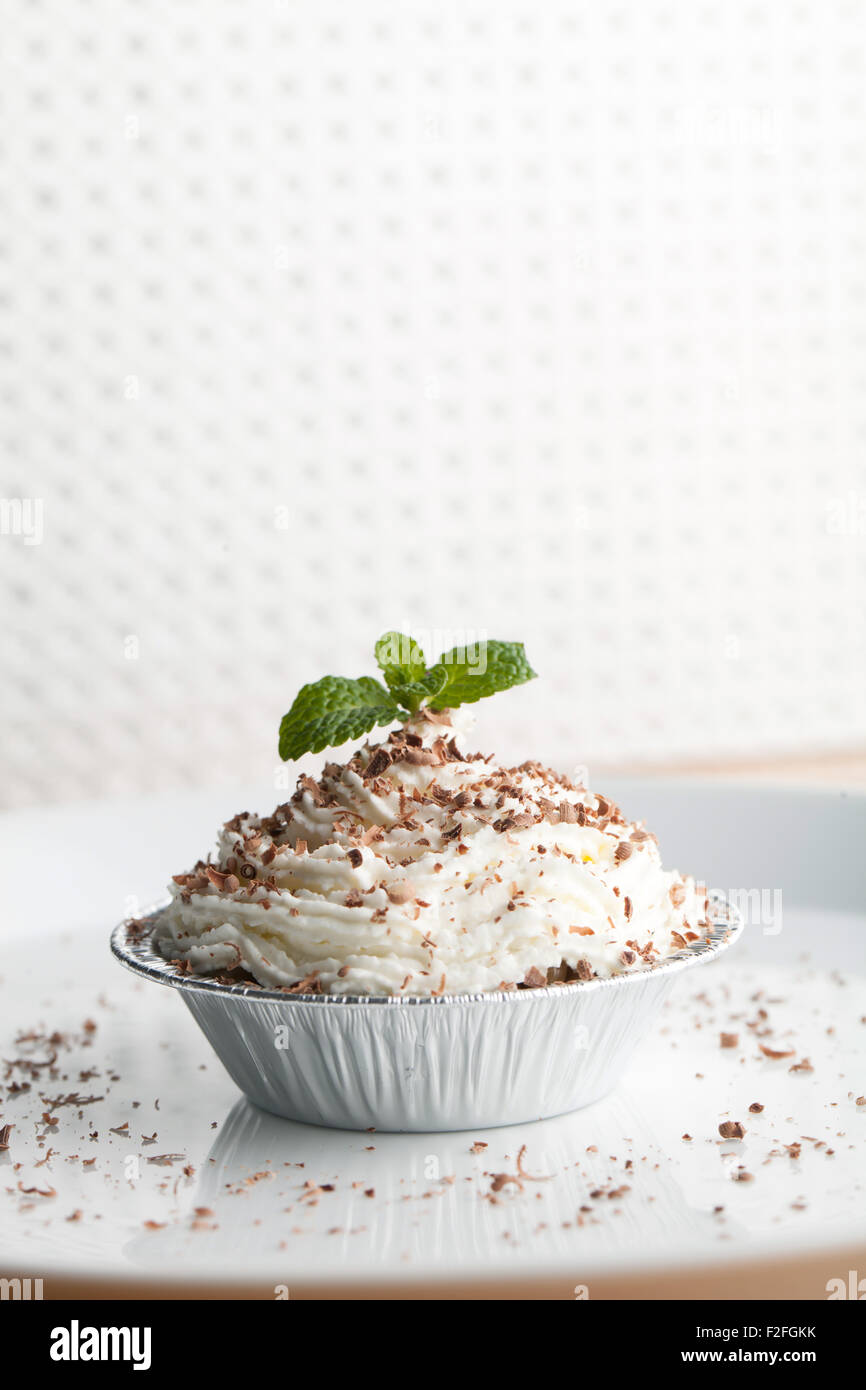 Caramel banane Pastry Cup Banque D'Images