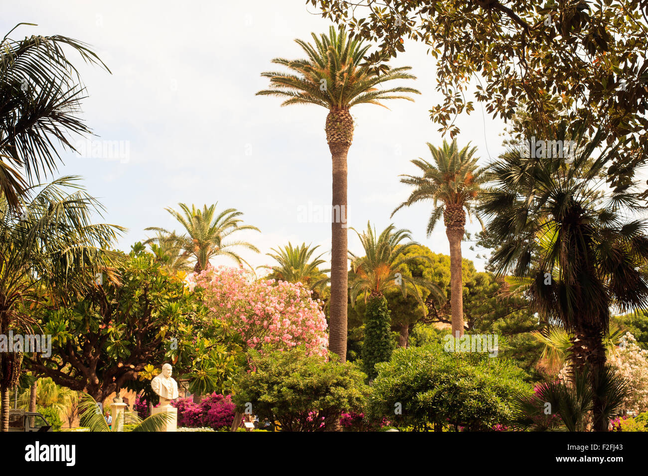 Intérieur de la Villa Margherita, parc à Trapani Banque D'Images