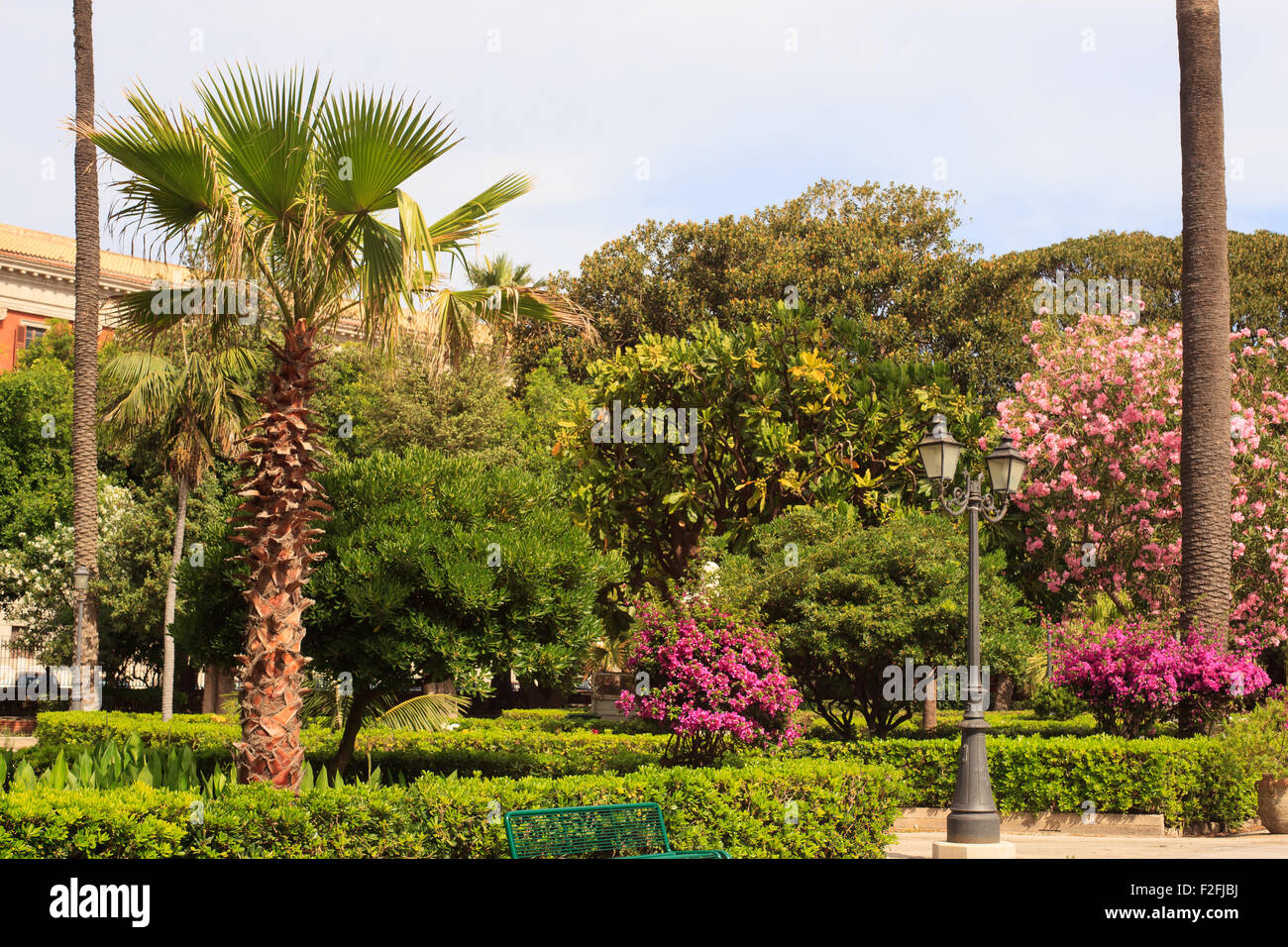 Intérieur de la Villa Margherita, parc à Trapani Banque D'Images