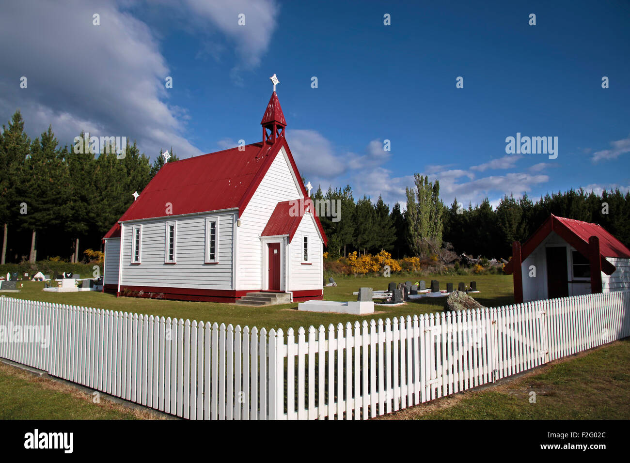 Petite chapelle dans Waitetoko, le Lac Taupo, Nouvelle-Zélande Banque D'Images