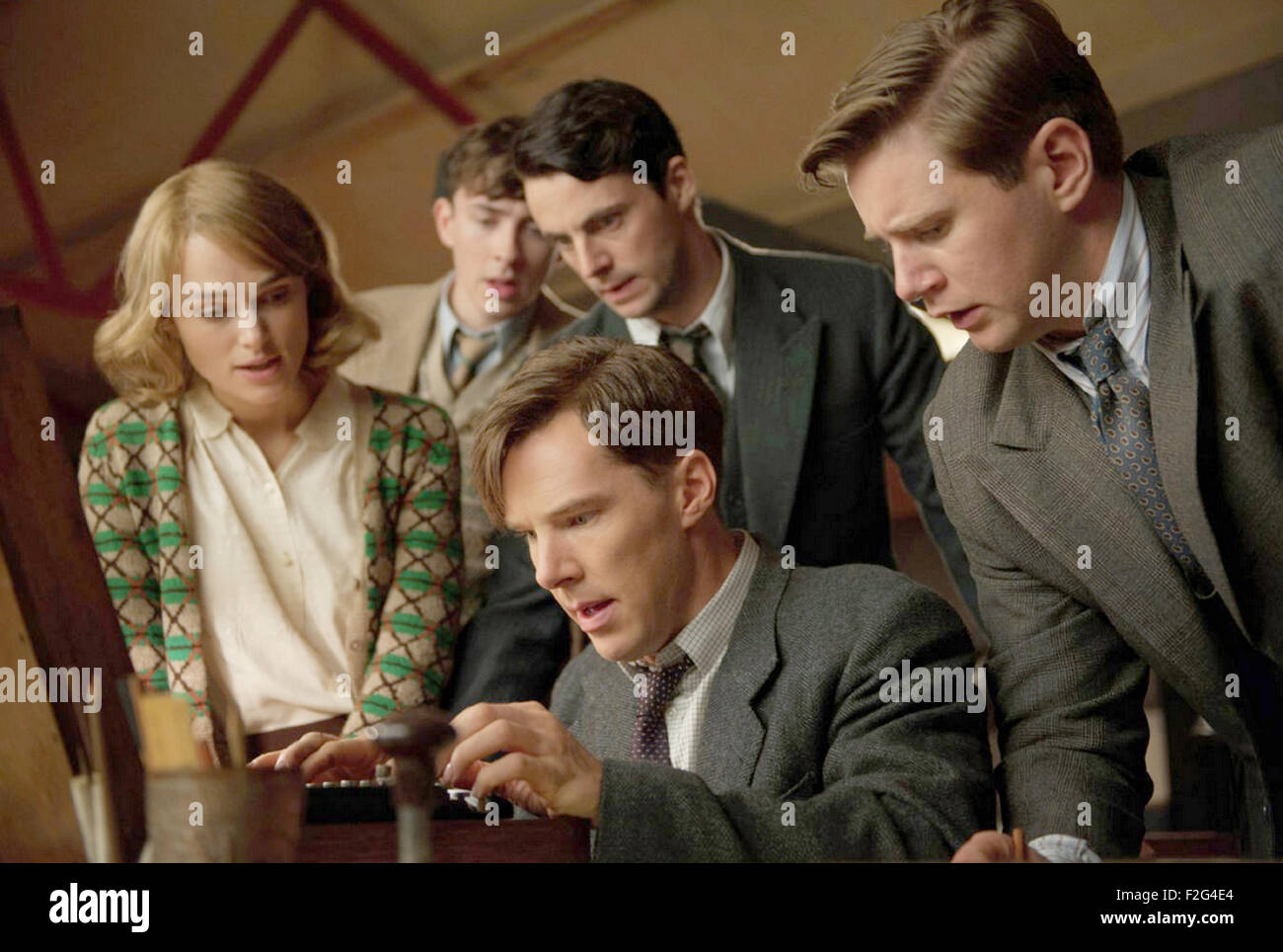 Le jeu d'IMITATION 2014 Weinstein Company film avec de gauche Keira Knightley, Matthew Beard, Benedict Cumberbatch, Matthew Goode, Allen Leech Banque D'Images