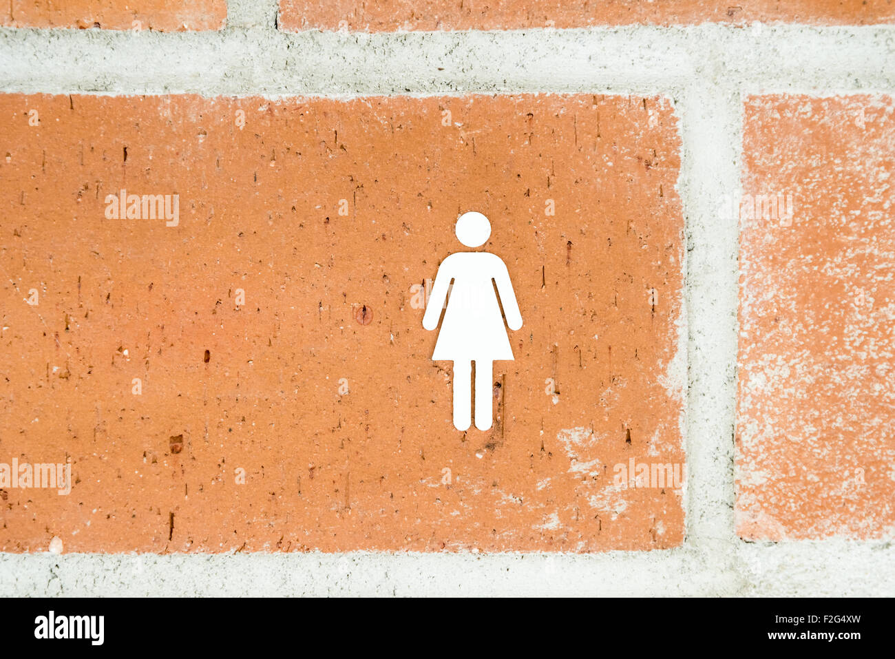 Toilette publique pour femmes Sign Banque D'Images