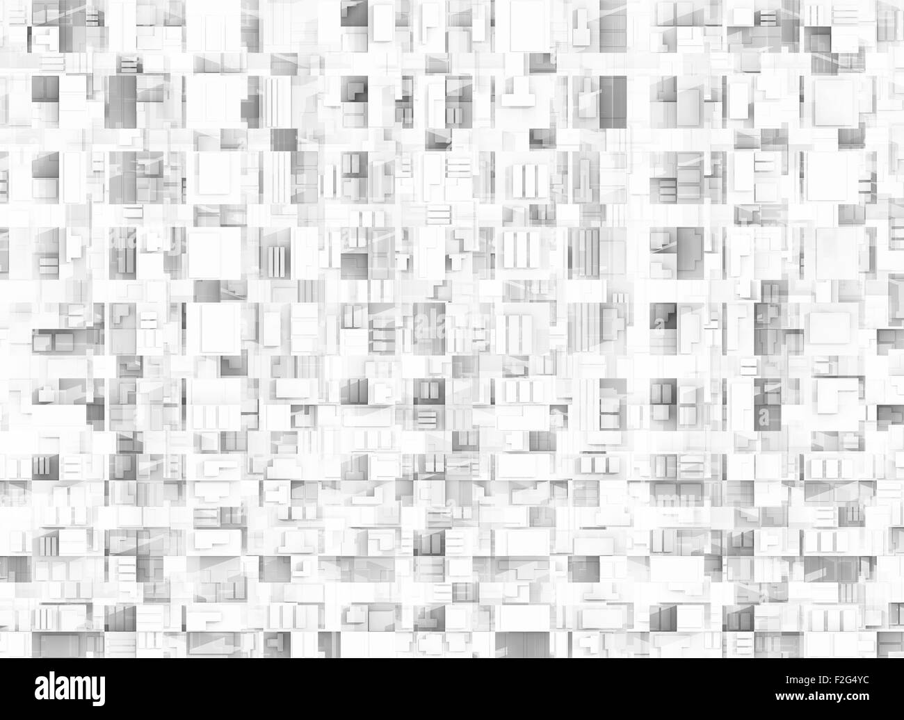 Texture de fond technique géométrique abstraite, chaotique motif carré Banque D'Images