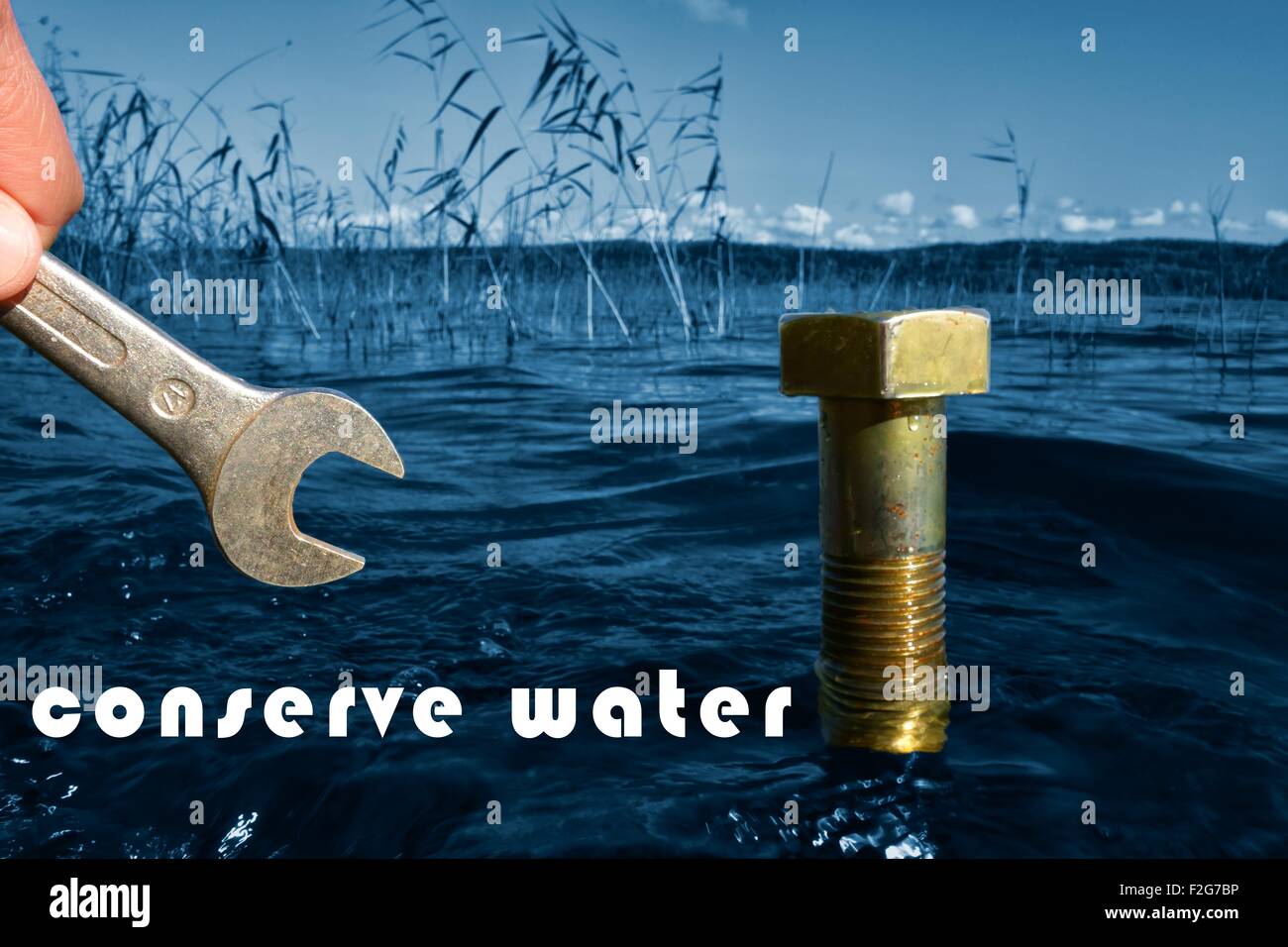 Conserver l'eau conceptual image Banque D'Images