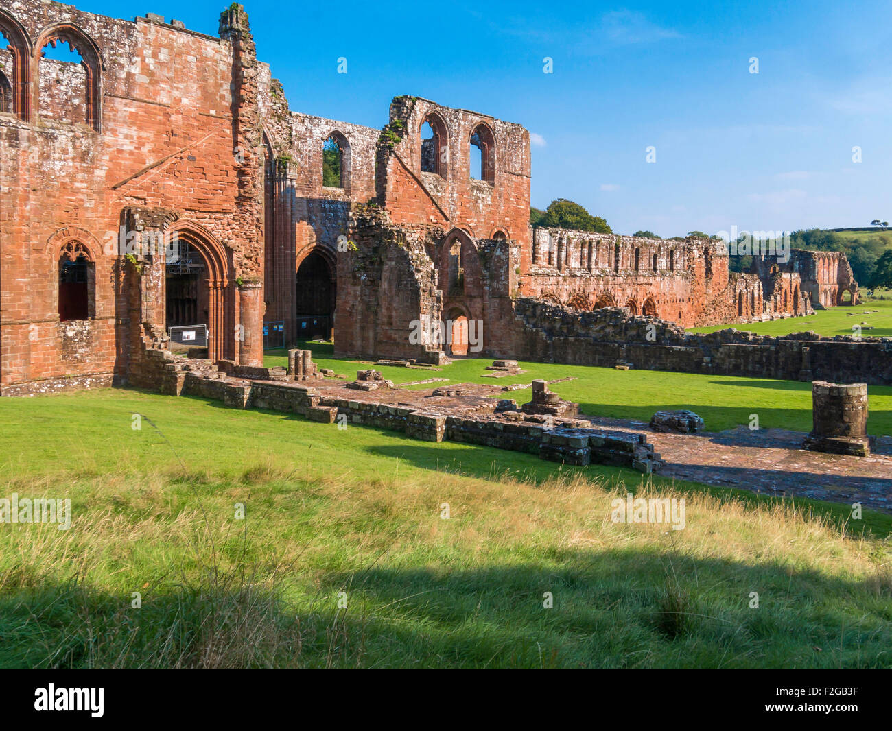 Ruines de l'Abbaye de Sainte Marie de Furness fondée au 12ème siècle Banque D'Images