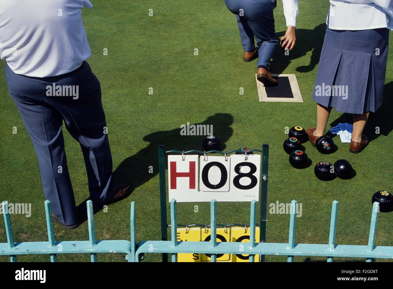 Match de boules. Great Yarmouth. Le Norfolk. L'Angleterre. UK Banque D'Images