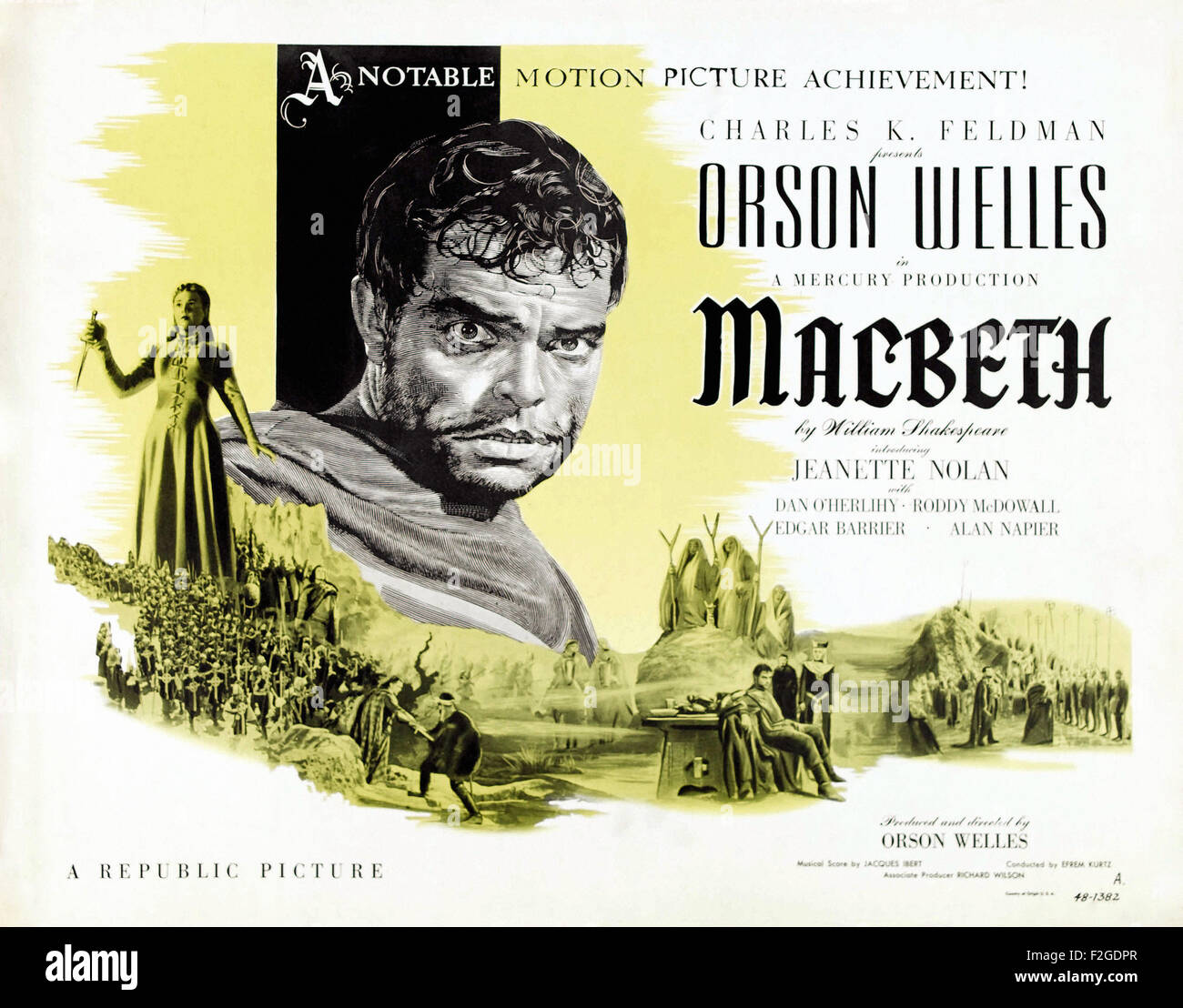Macbeth (1948) 02 - l'affiche de film Banque D'Images