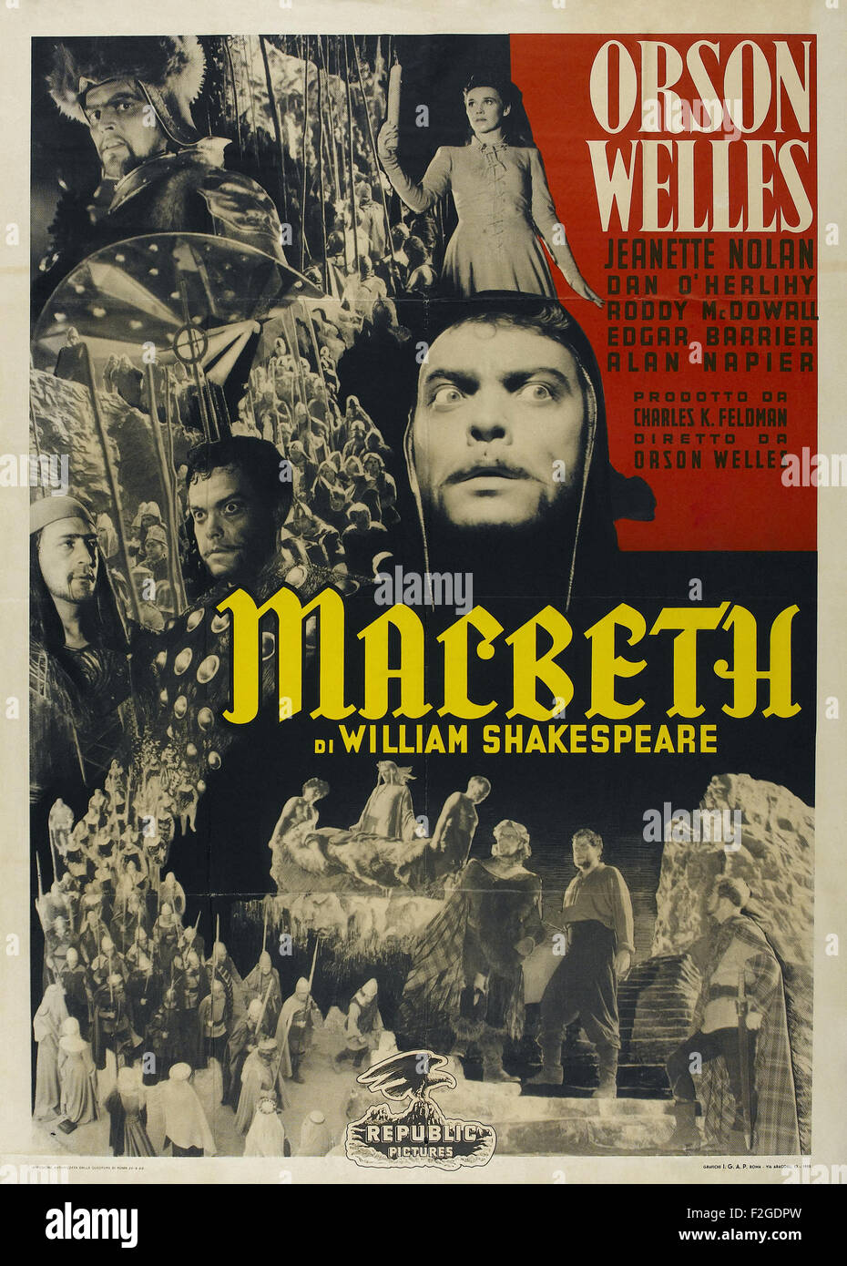 Macbeth (1948) 04 - l'affiche de film Banque D'Images