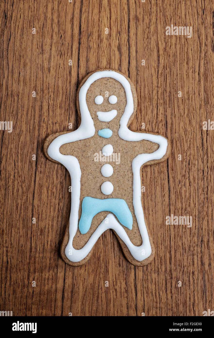 Gingerbread Man frais du four biscuits Banque D'Images