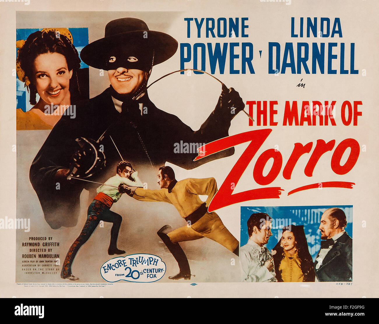 La marque de Zorro, (1940) 03 - l'affiche de film Banque D'Images