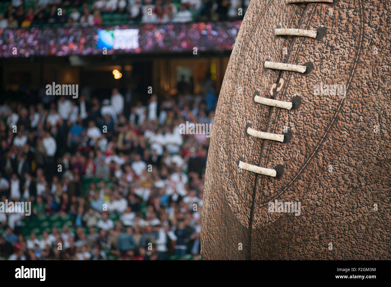 Le stade de Twickenham, London, UK. 18 Septembre, 2015. La cérémonie d'ouverture et l'Angleterre v Fidji à l'ouverture extérieure un soir de match de la Coupe du Monde de Rugby 2015. Credit : Malcolm Park editorial/Alamy Live News Banque D'Images