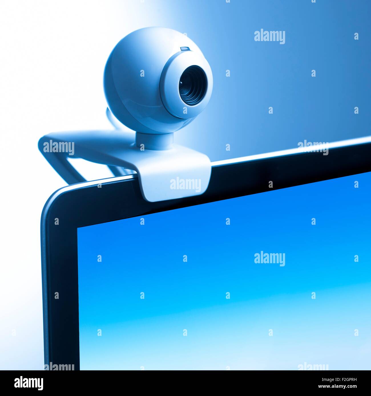 Webcam sur le moniteur de l'ordinateur Banque D'Images