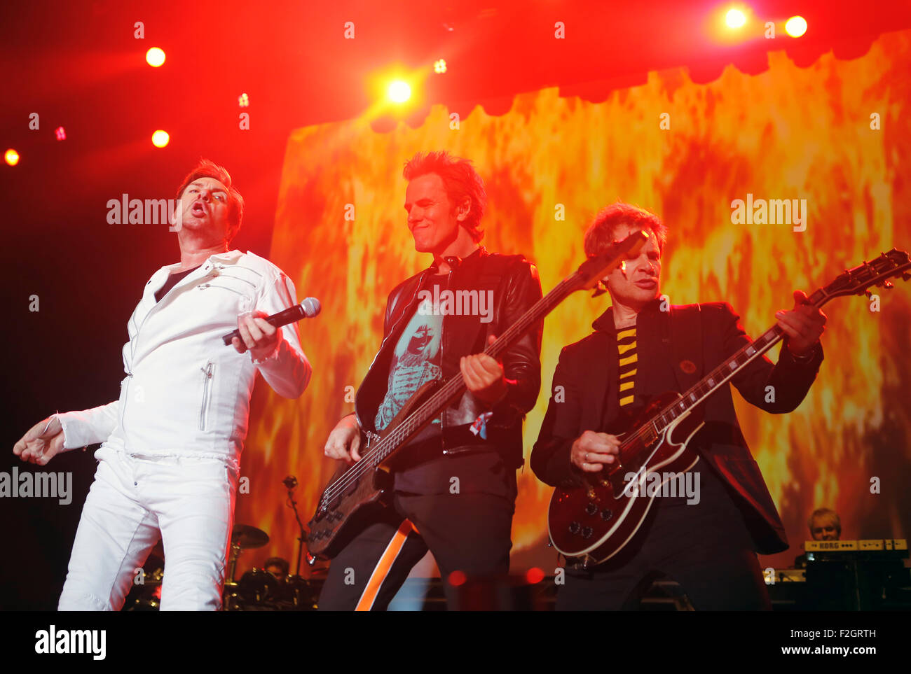 Groupe de pop britannique Duran Duran effectue en direct lors du Festival de musique avancée Sonar à Barcelone, Espagne Banque D'Images