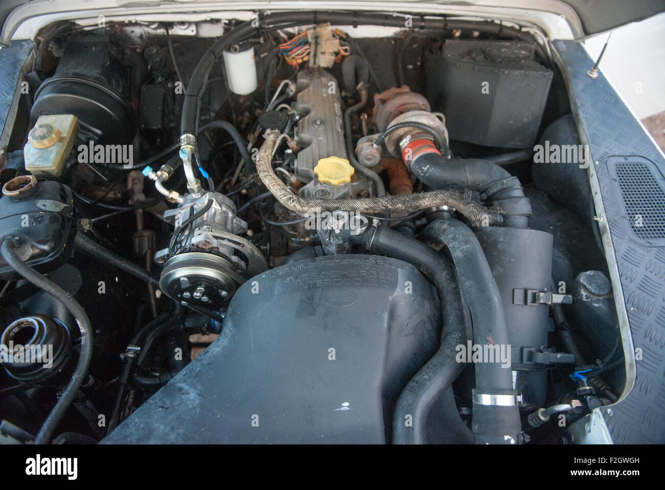 Moteur de Land Rover au Botswana, l'Afrique Banque D'Images