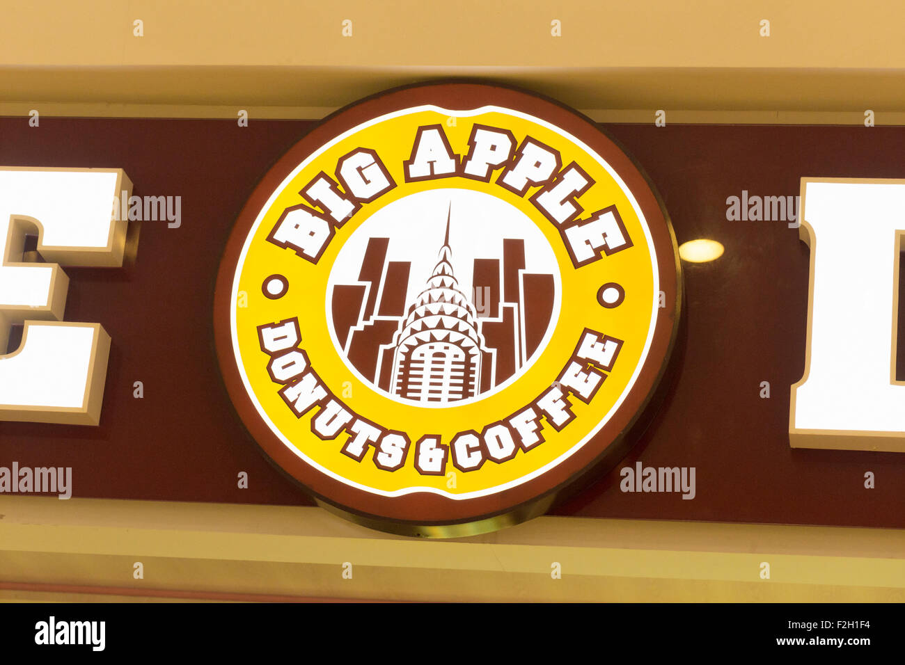 Big Apple donuts & logo café Banque D'Images