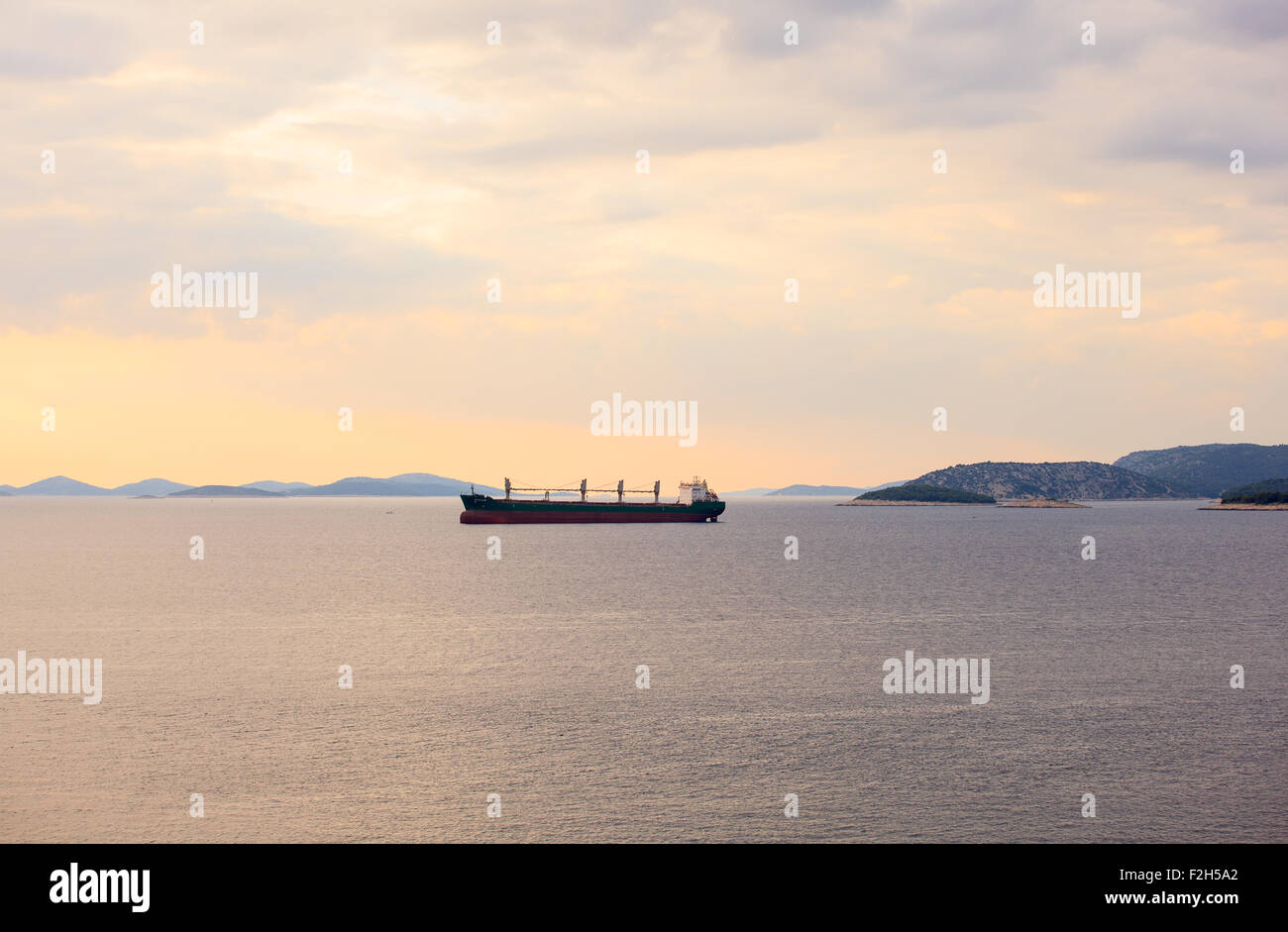 Vue de l'expédition dans la mer Croate Banque D'Images
