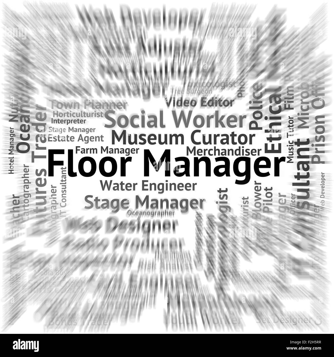 Gérant de plancher représentant scène de théâtre et de l'employé Banque D'Images