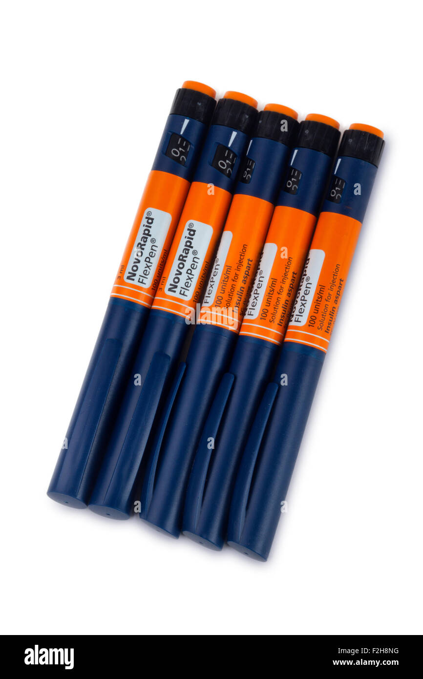 NovoRapid FlexPen stylo à insuline seringues Banque D'Images