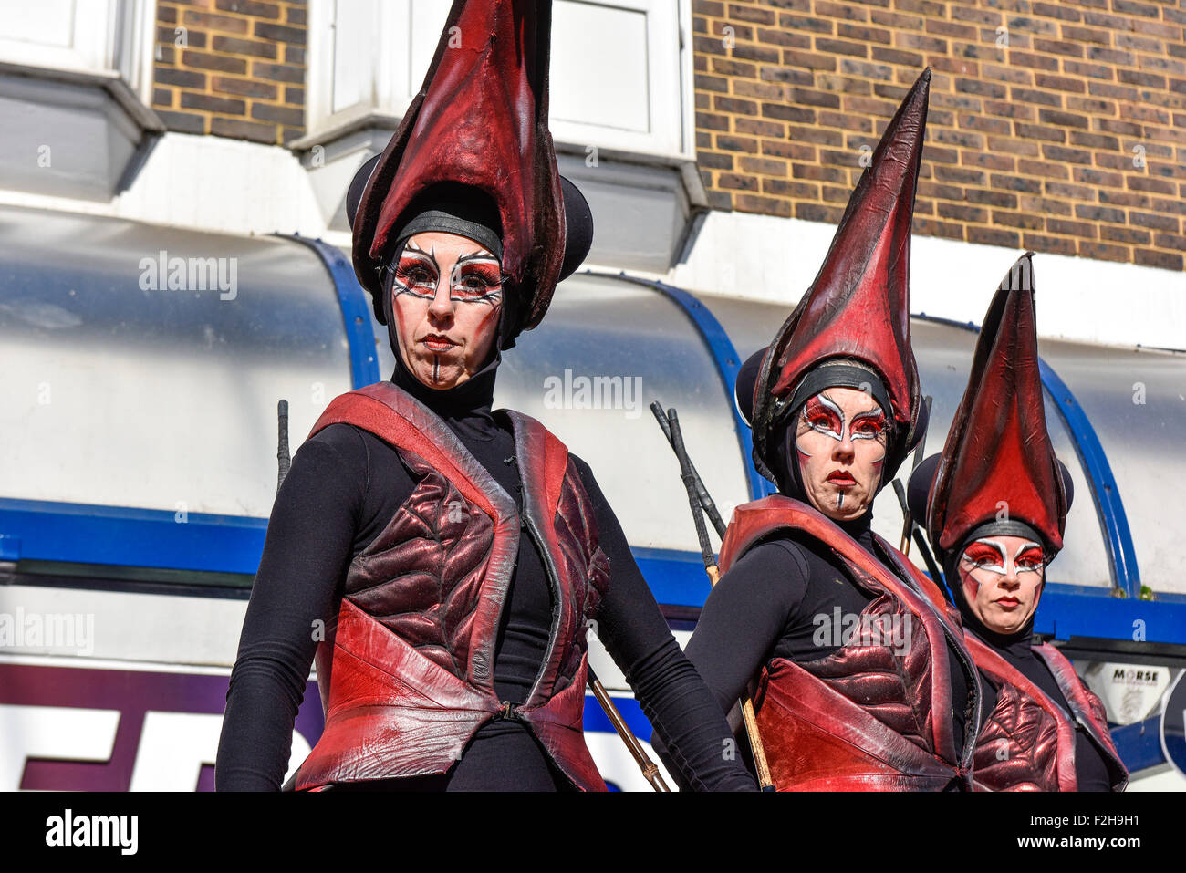 Witham, Essex. 19 septembre 2015. Fenix, insectes exotiques qui se produiront au Festival International de Marionnettes Witham dans l'Essex. Photographe : Gordon 1928/Alamy Live News Banque D'Images