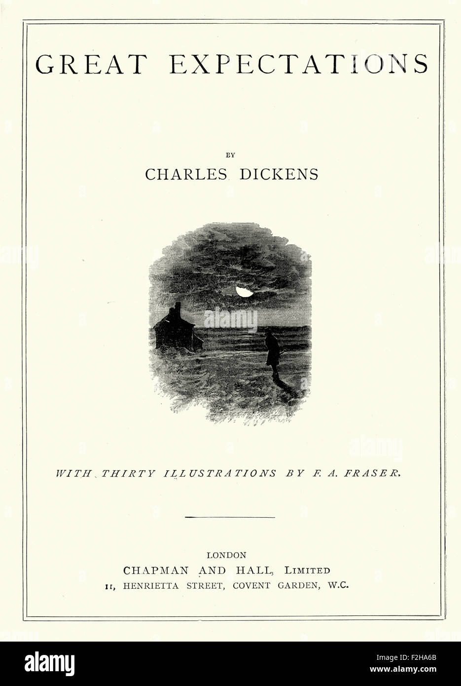 Page de titre de grandes espérances de Charles Dickens Banque D'Images