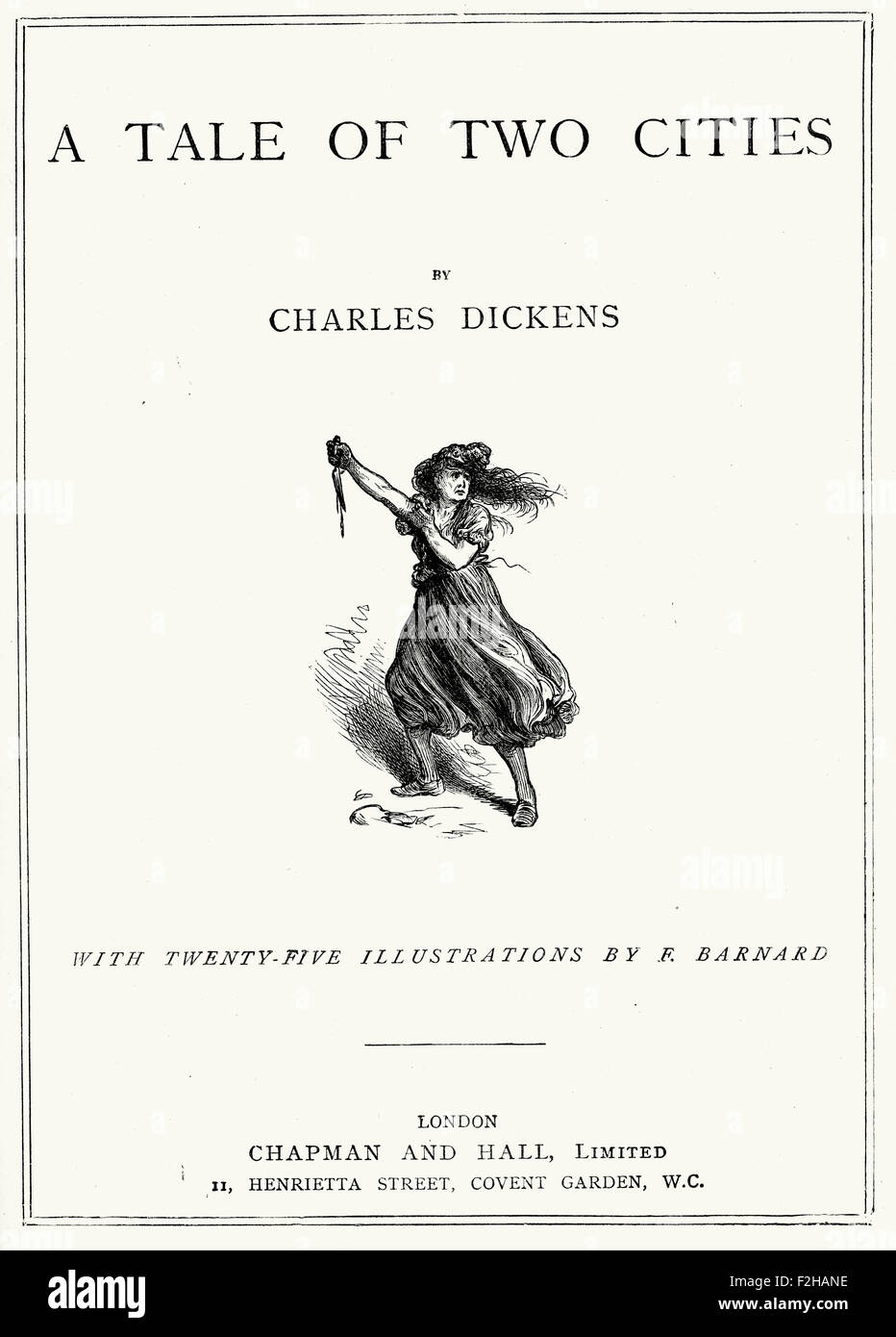 Page de titre d'un conte de deux villes de Charles Dickens Banque D'Images