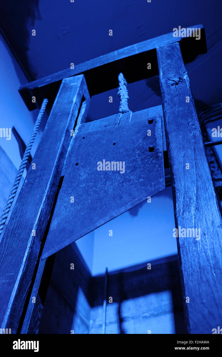 À la guillotine Torture Museum à Amsterdam, Pays-Bas Banque D'Images