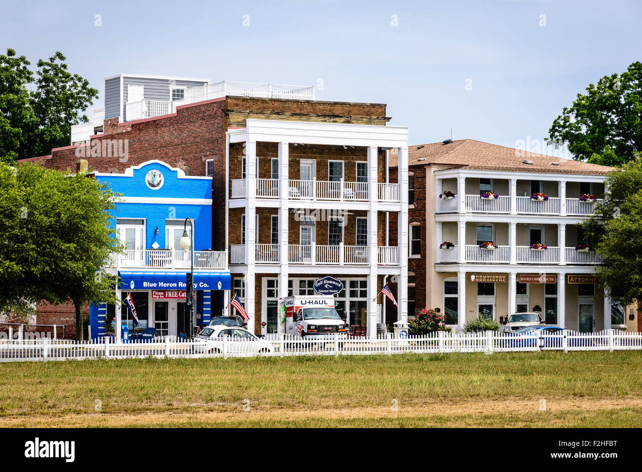 Mason Avenue, Cape Charles, Virginie Banque D'Images