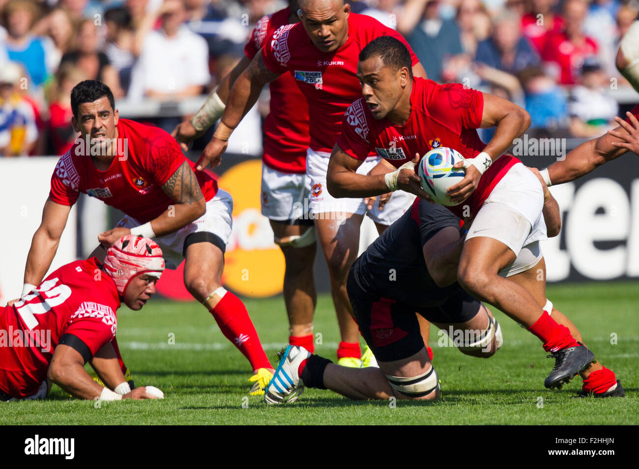 Gloucester, Royaume-Uni. 19 Sep, 2015. Coupe du Monde de Rugby. Les Tonga contre la Géorgie. Telusa Veainu des Tonga. Credit : Action Plus Sport/Alamy Live News Banque D'Images