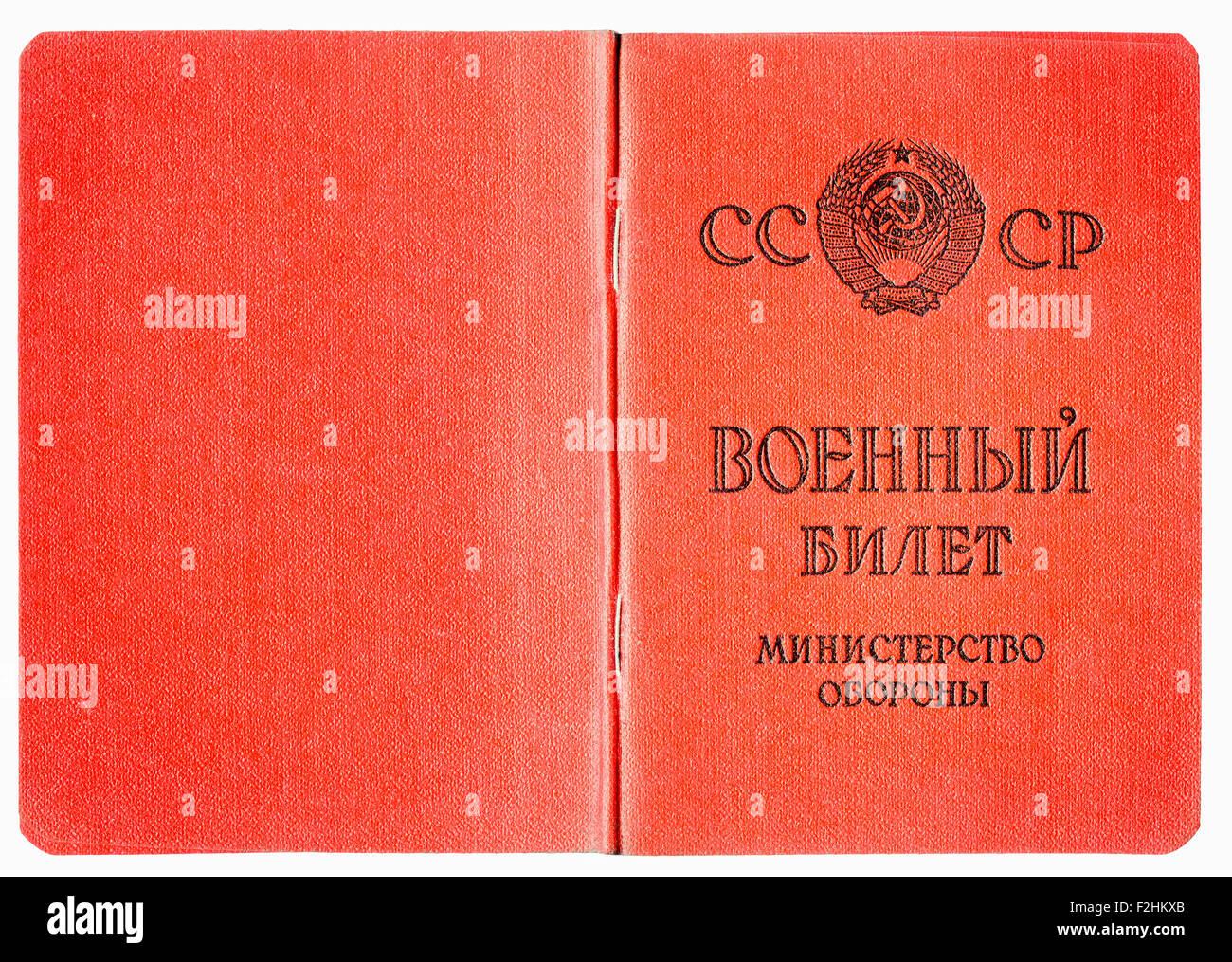 Ex-URSS - document d'identité militaire (Ministère de la Défense) Banque D'Images