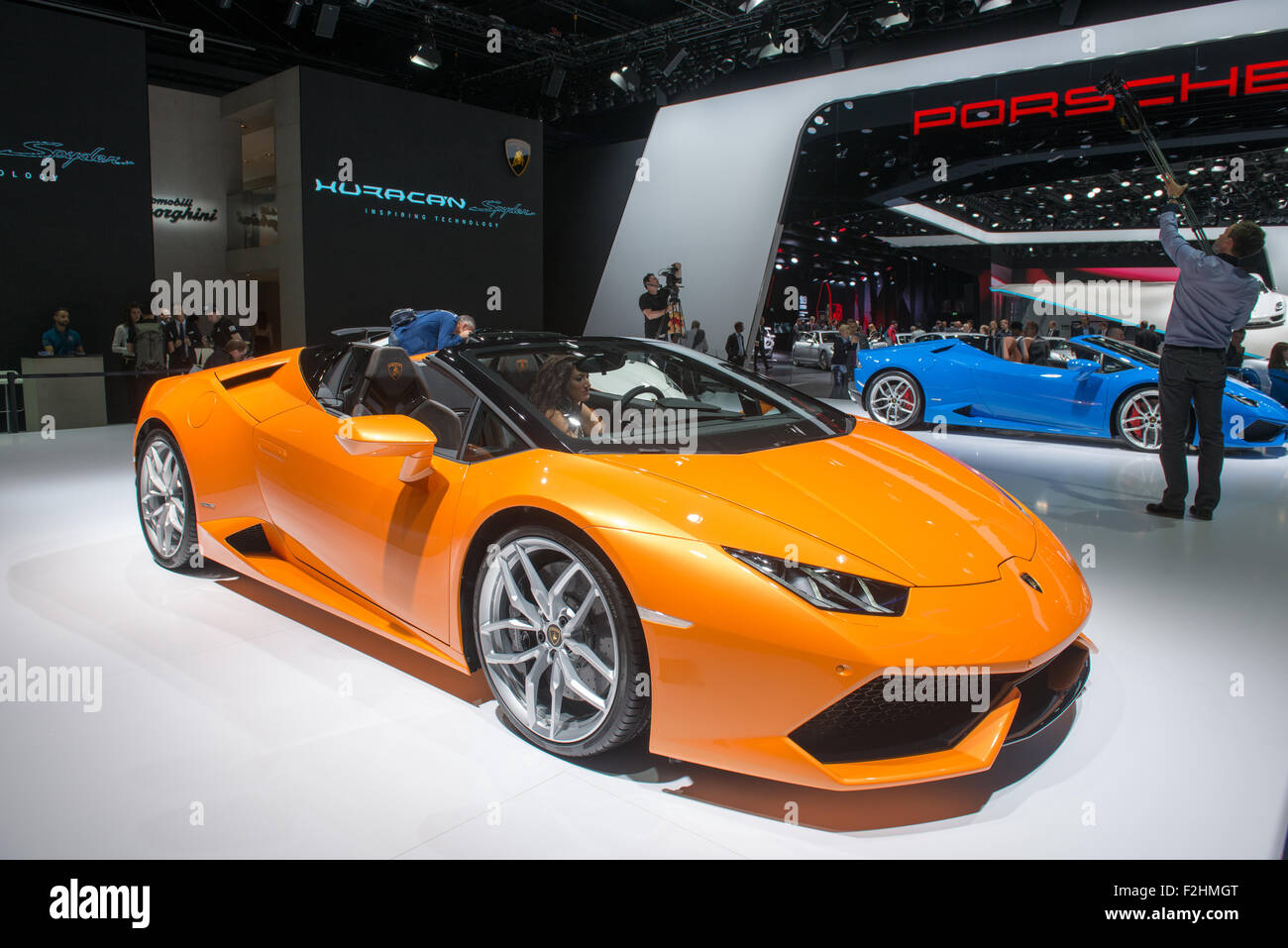 Salon international de l'automobile de Francfort (IAA) 2015. Lamborghini Ouragan Banque D'Images