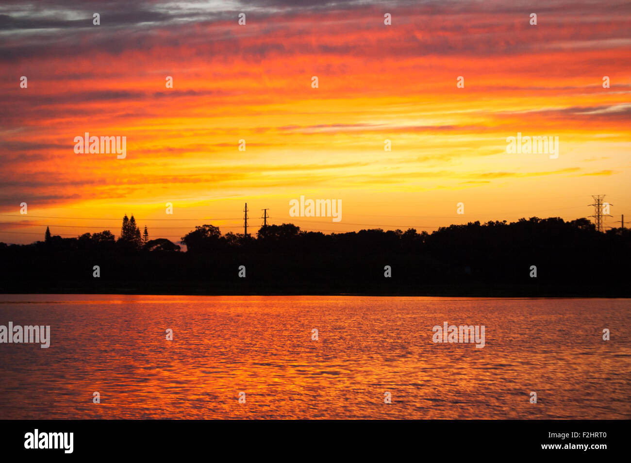 Crépuscule coucher de soleil,nuages,ciel,nuage,silhouette, Banque D'Images