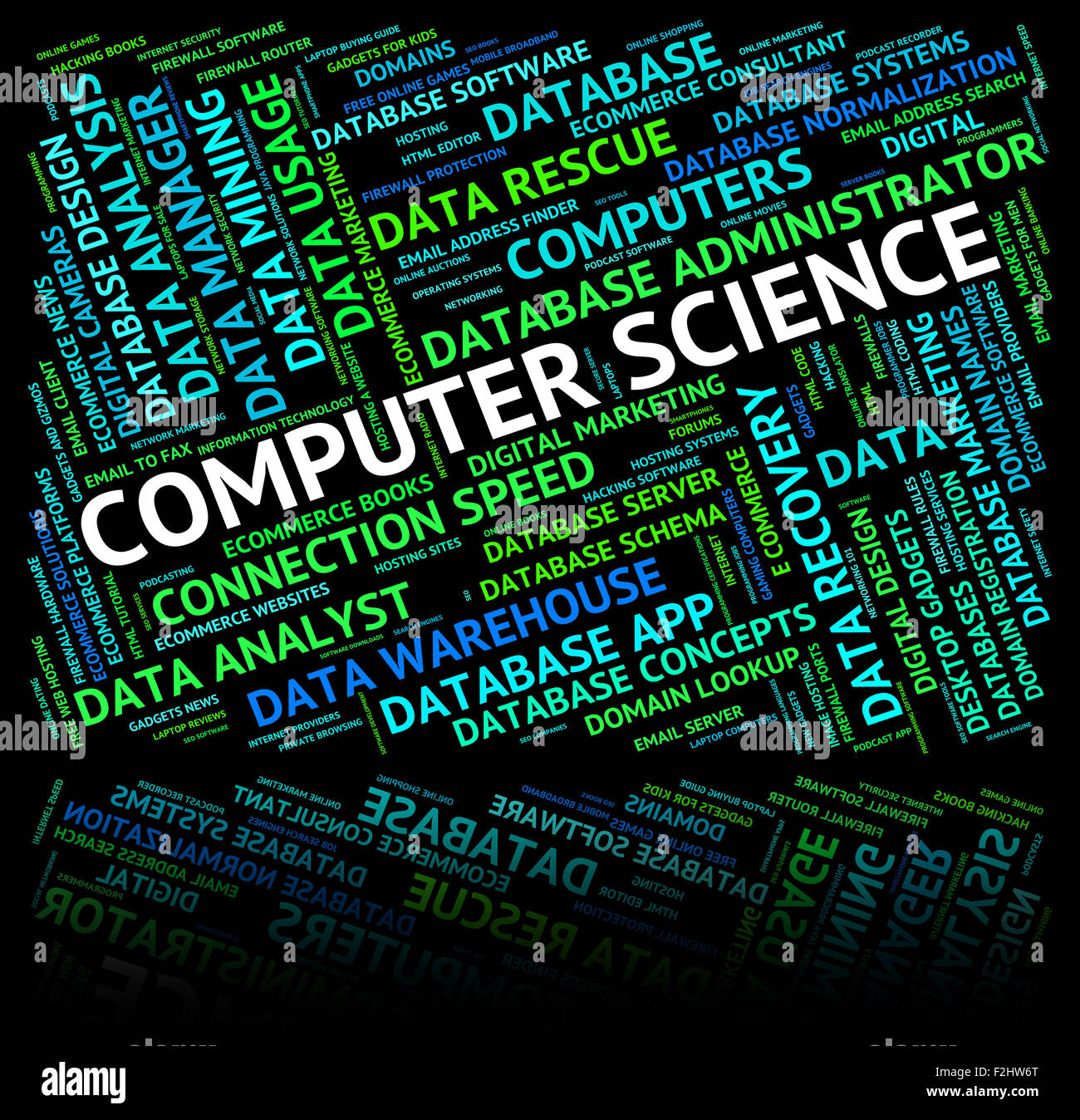 Sens de l'informatique et des technologies de l'information Texte intégral Banque D'Images